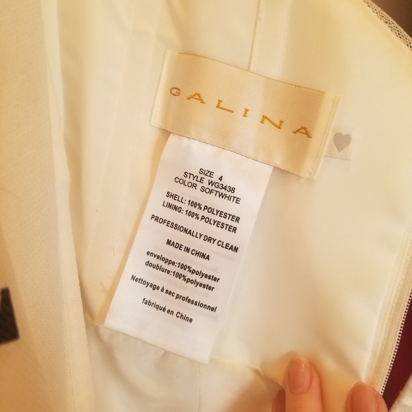 Swiss Dot Lace Wedding Dress - Picture 7 of 10